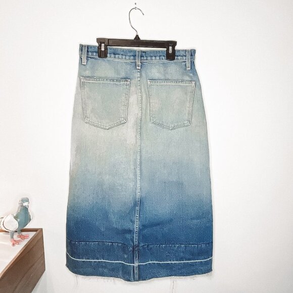 Current / Elliott The Slit Denim Ombre Midi Skirt NWT - Picture 5 of 8